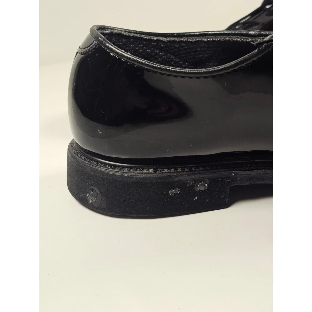 Bates Lites Mens High Gloss Oxford Uniform Shoes Black Patent Leather E00941